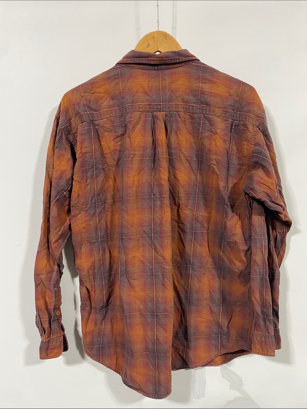 Patagonia Orange and Brown Plaid Flannel Shirt - Picture 3 of 4